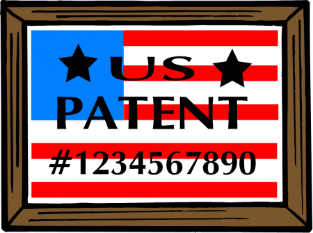 American Flag with the text, US Patent